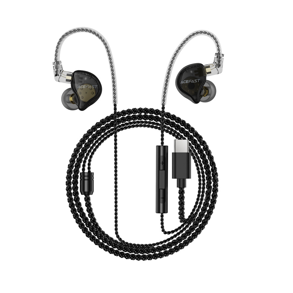 ACEFAST L11 Hybrid Drivers Wired Earphones- Black
