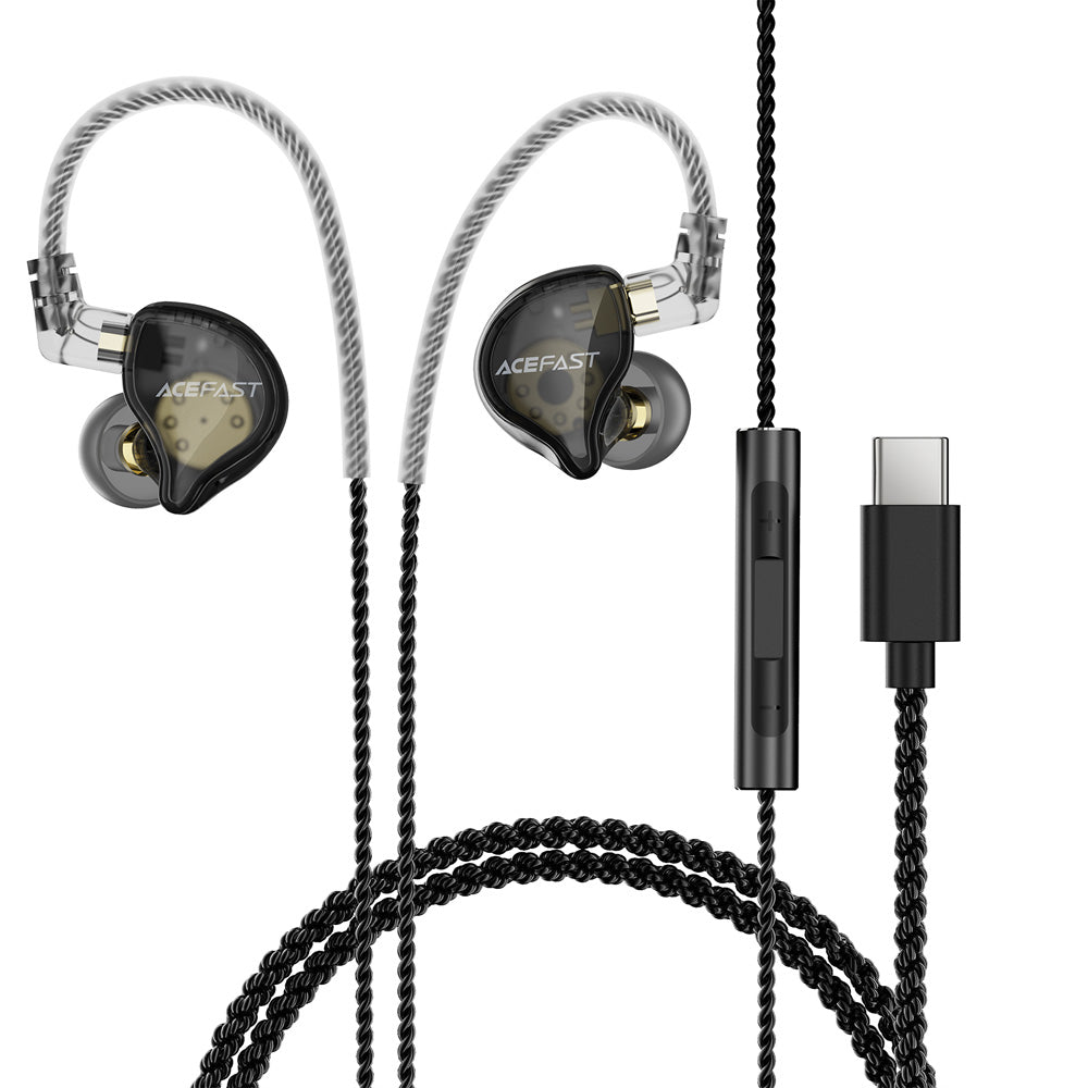 ACEFAST L11 Hybrid Drivers Wired Earphones- Black