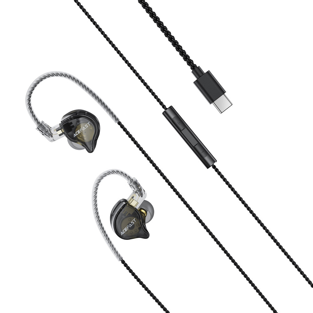ACEFAST L11 Hybrid Drivers Wired Earphones- Black