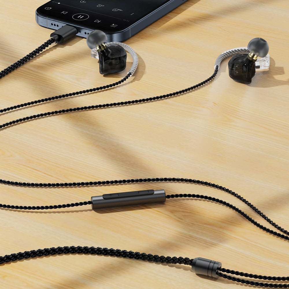 ACEFAST L11 Hybrid Drivers Wired Earphones- Black