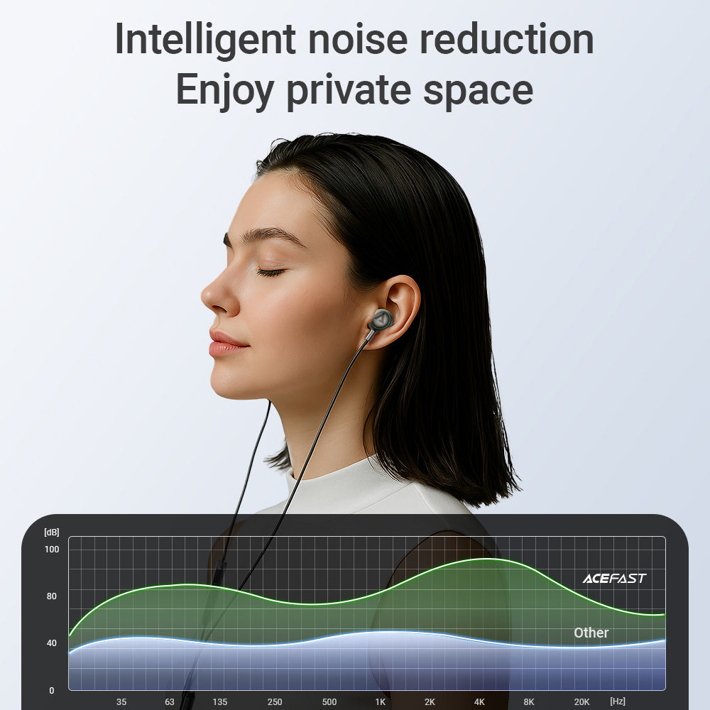 ACEFAST L4 3.5mm In-Ear Wired Earphones - Black