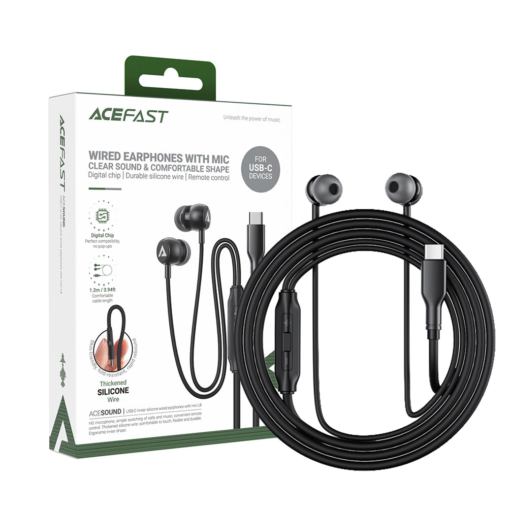ACEFAST L8 USB-C In-Ear Silicone Wired Earphones