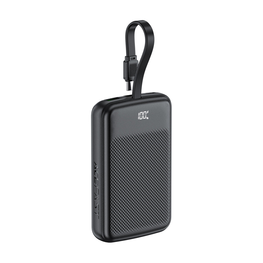 ACEFAST M13 Fast Charge Power Bank With Cable PD22.5W 10000mAh -Black