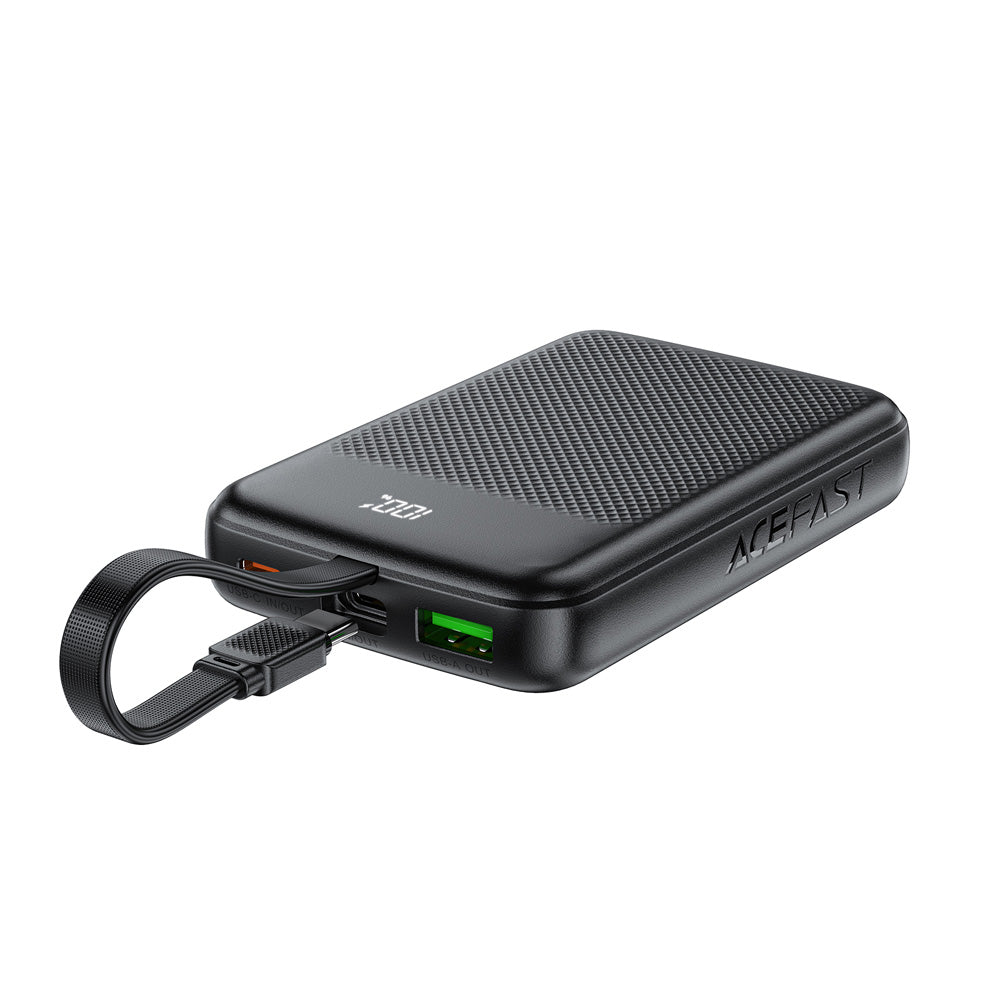 ACEFAST M13 Fast Charge Power Bank With Cable PD22.5W 10000mAh -Black