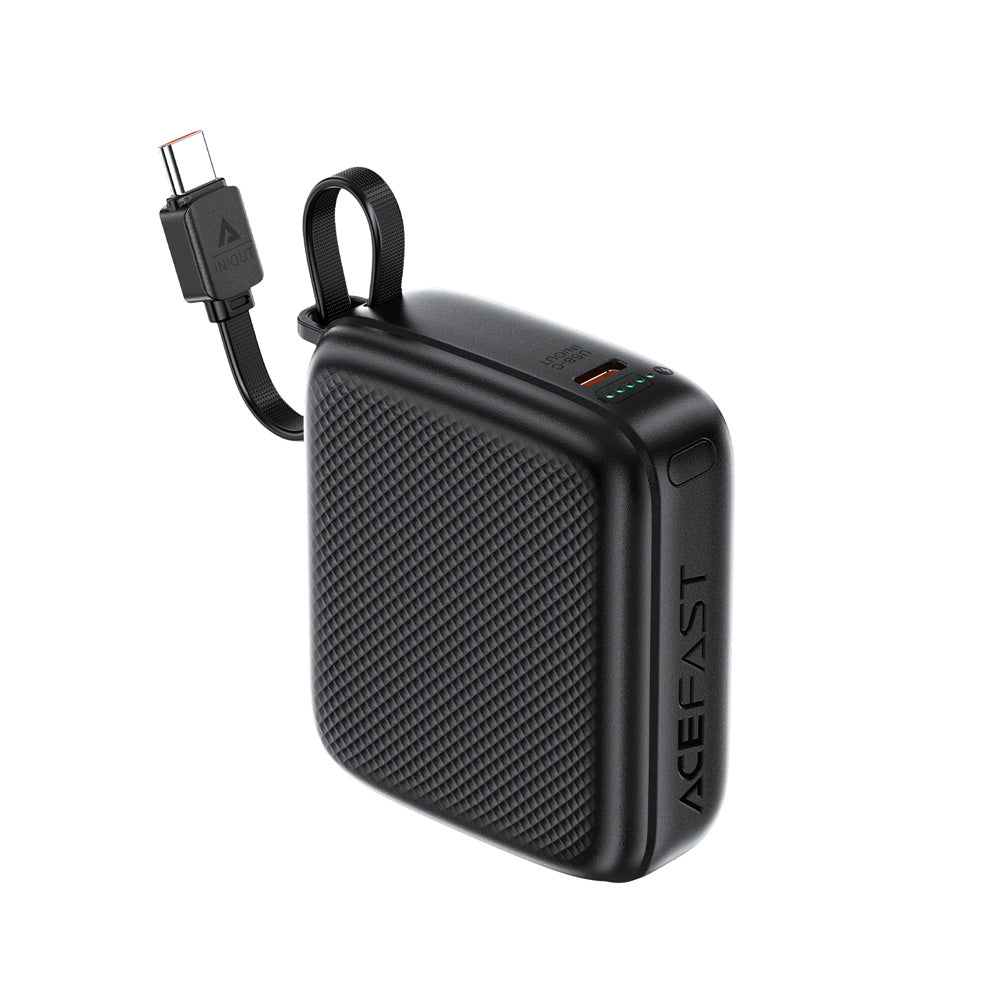 ACEFAST M15 Fast Charging Power Bank With Cable PD20W 10000mAh -Black