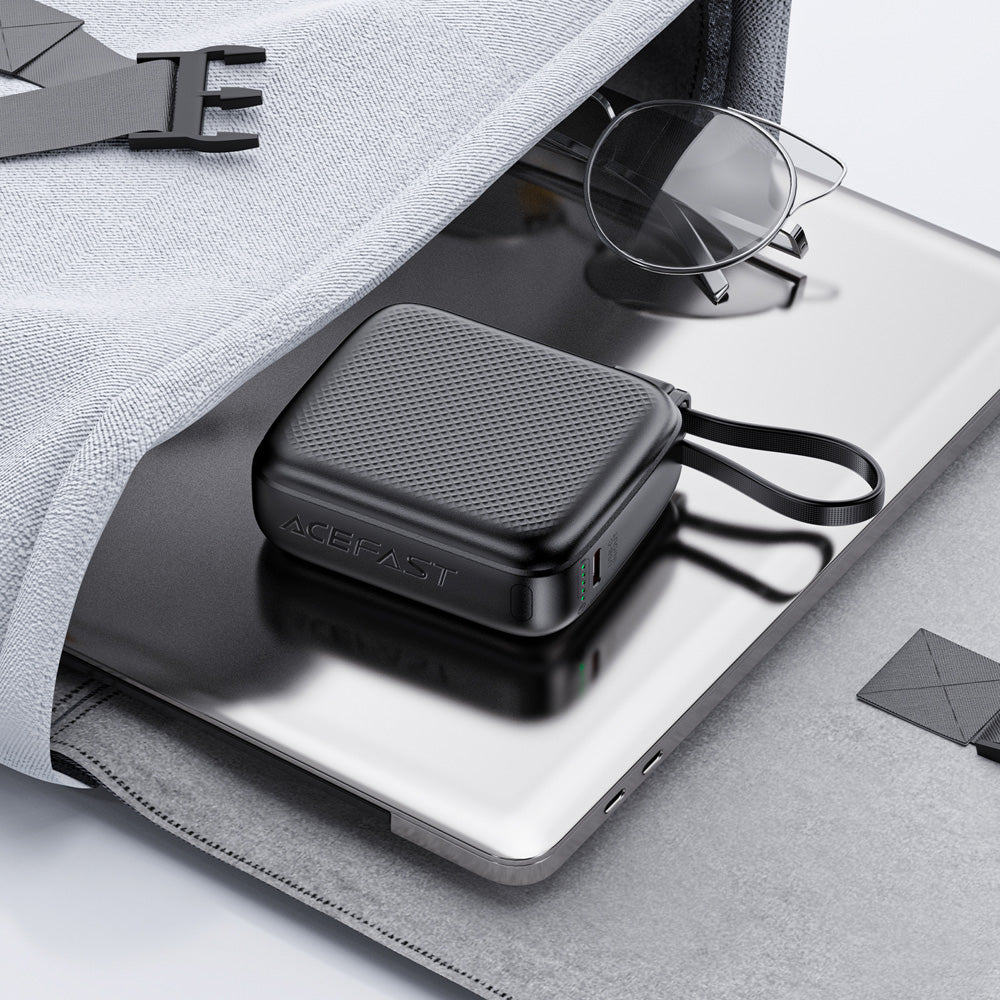 ACEFAST M15 Fast Charging Power Bank With Cable PD20W 10000mAh -Black
