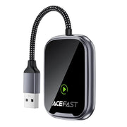 ACEFAST QC1 Wireless USB-A Adapter for CarPlay -Metallic Gray