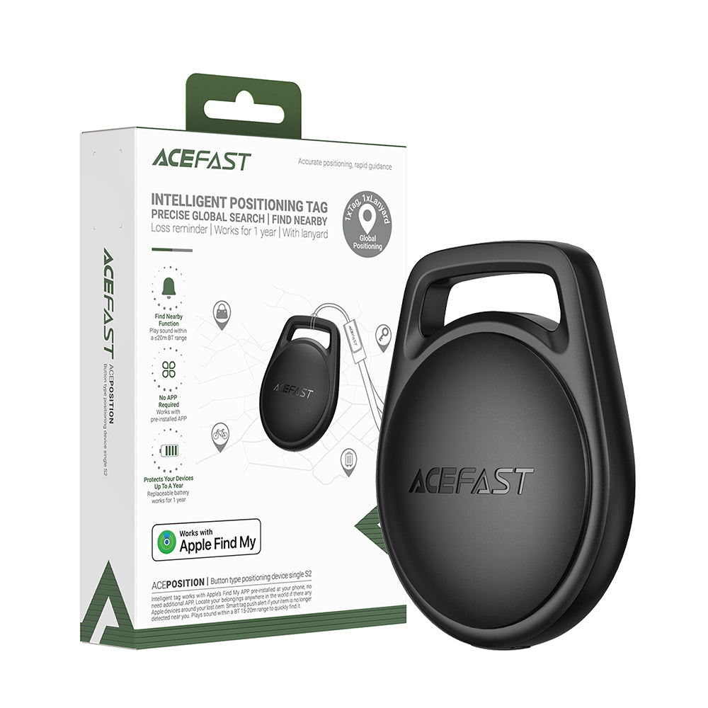 ACEFAST S2 Find My Bluetooth Tracker - Black