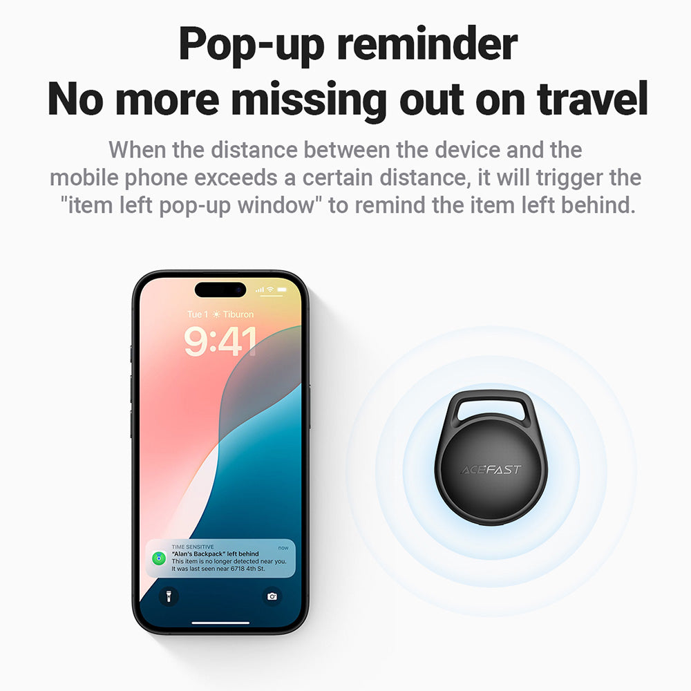 ACEFAST S2 Find My Bluetooth Tracker - Black