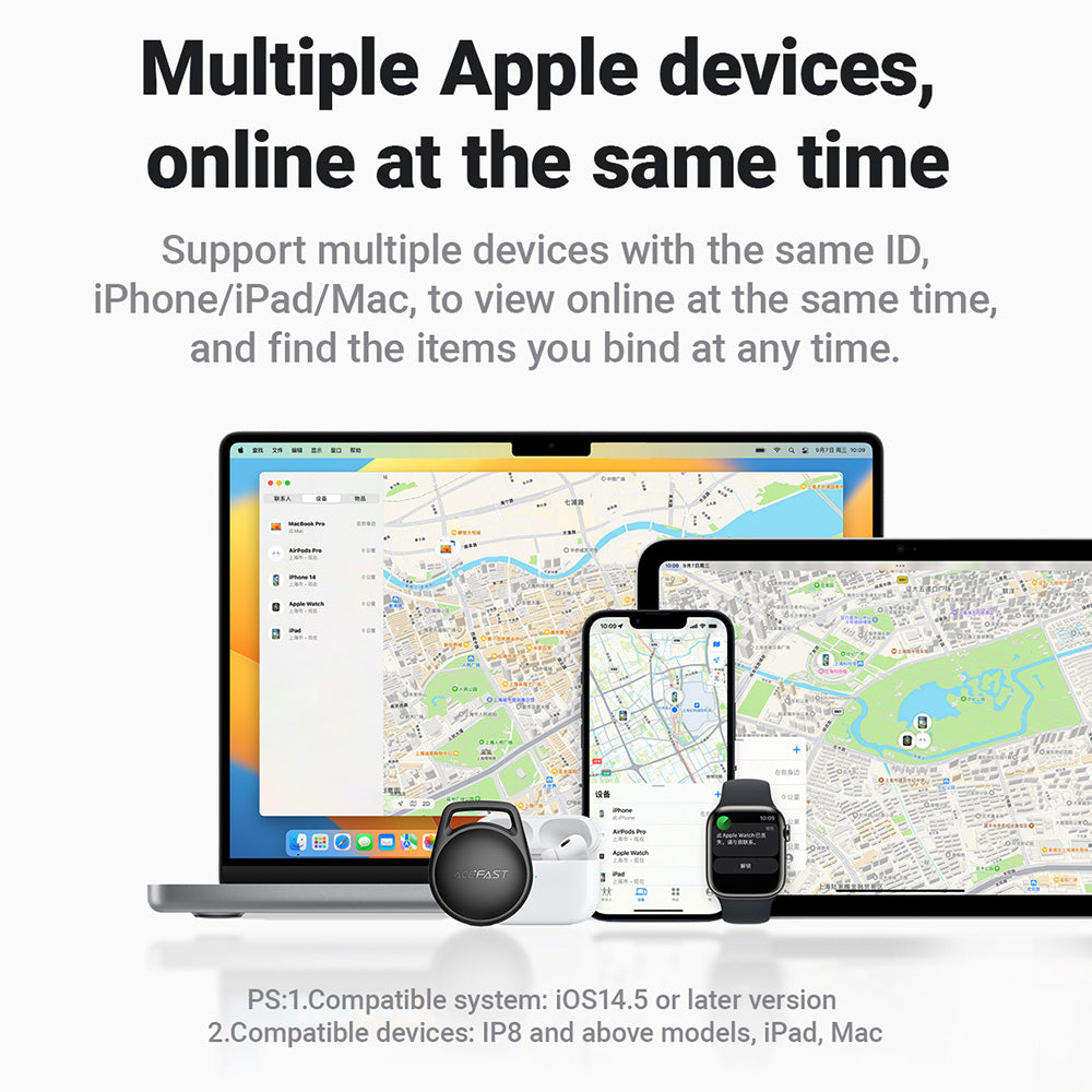 ACEFAST S2 Find My Bluetooth Tracker - Black