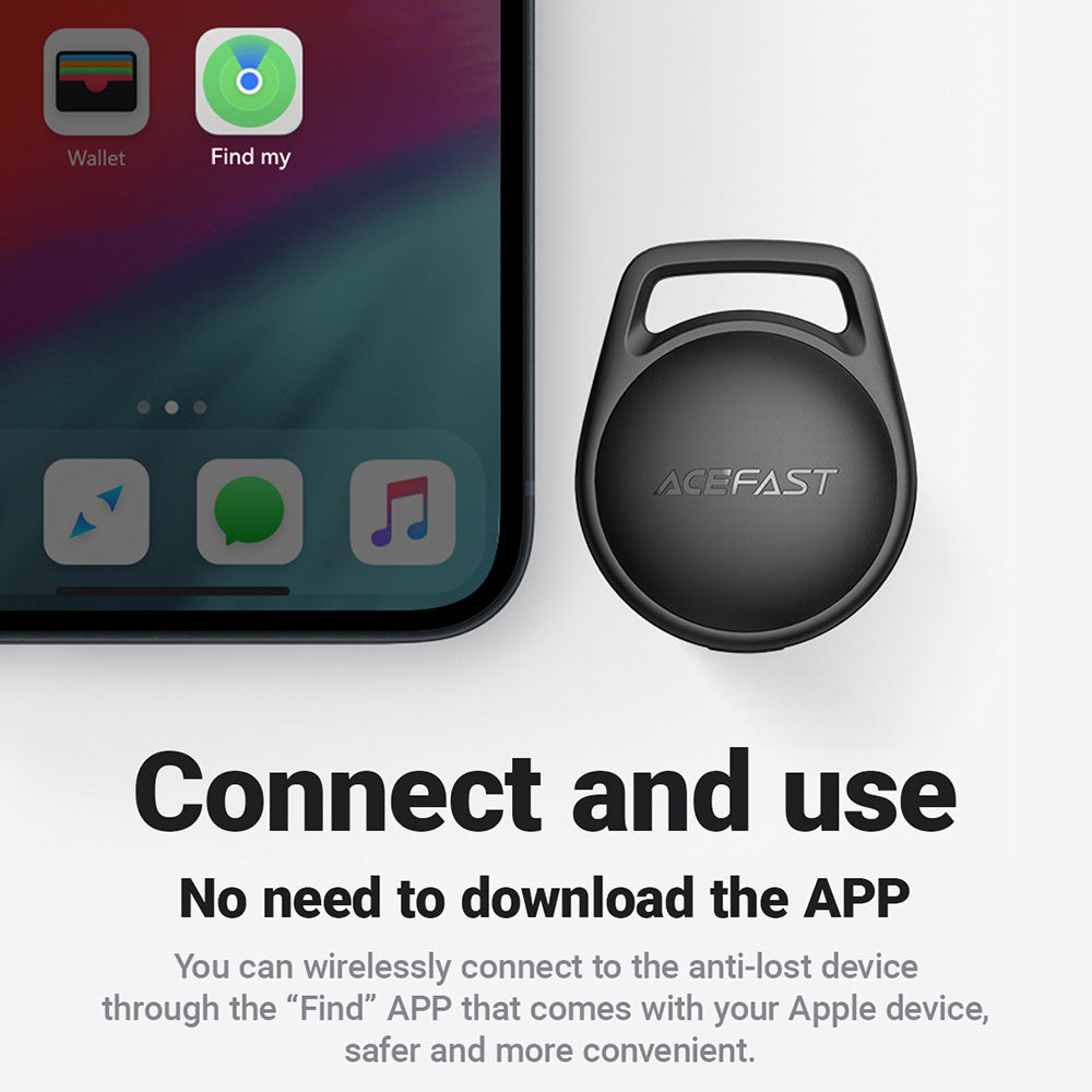 ACEFAST S2 Find My Bluetooth Tracker - Black