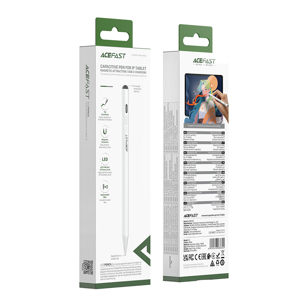 ACEFAST V2 Universal Capacitive Pen -White