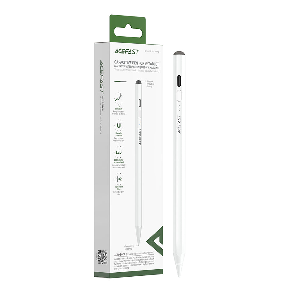 ACEFAST V2 Universal Capacitive Pen -White