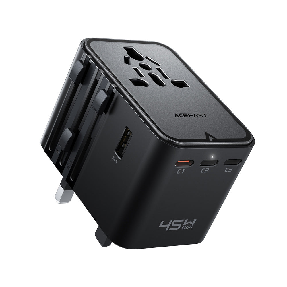 ACEFAST Z8 45W GaN Universal Travel Adapter - Black