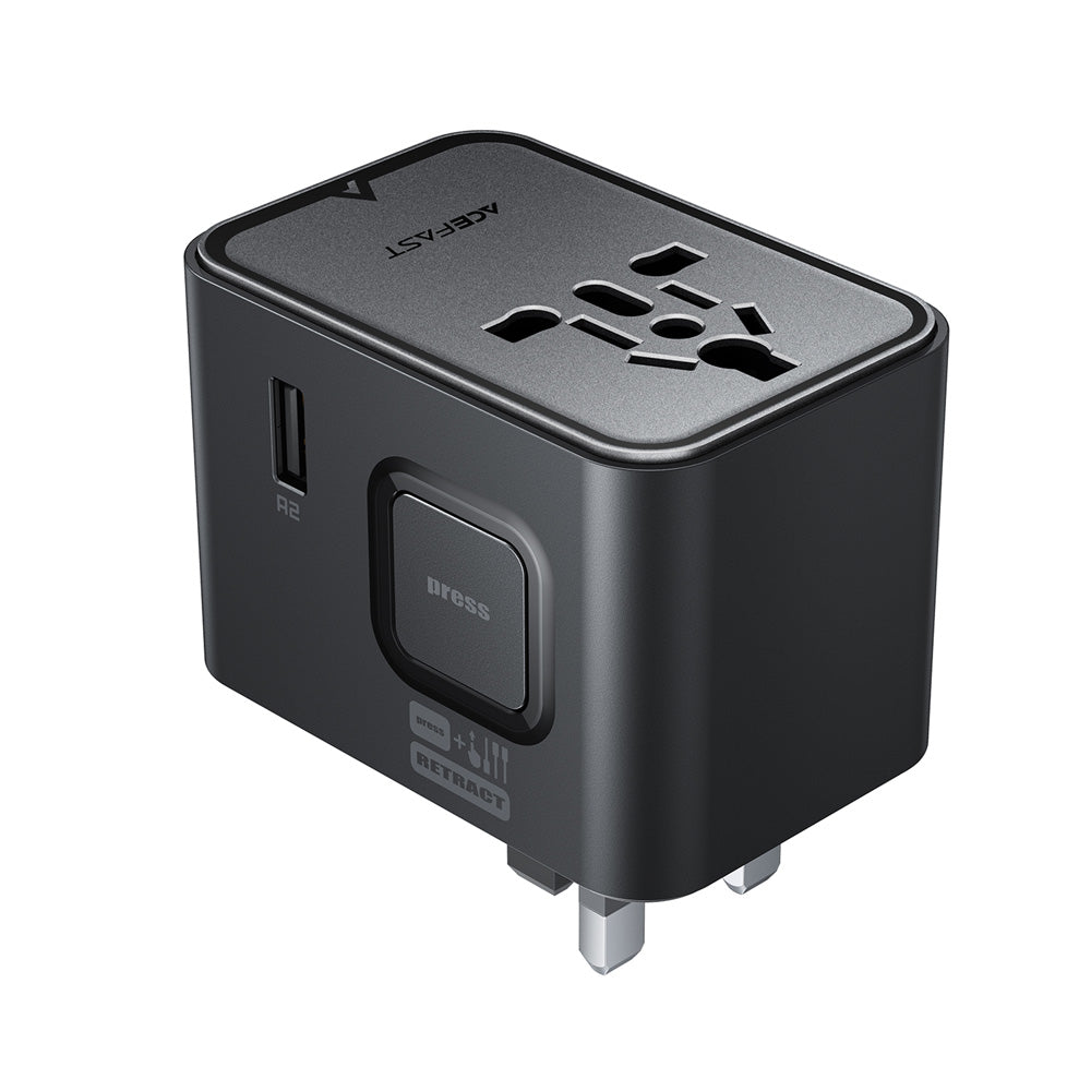 ACEFAST Z8 45W GaN Universal Travel Adapter - Black