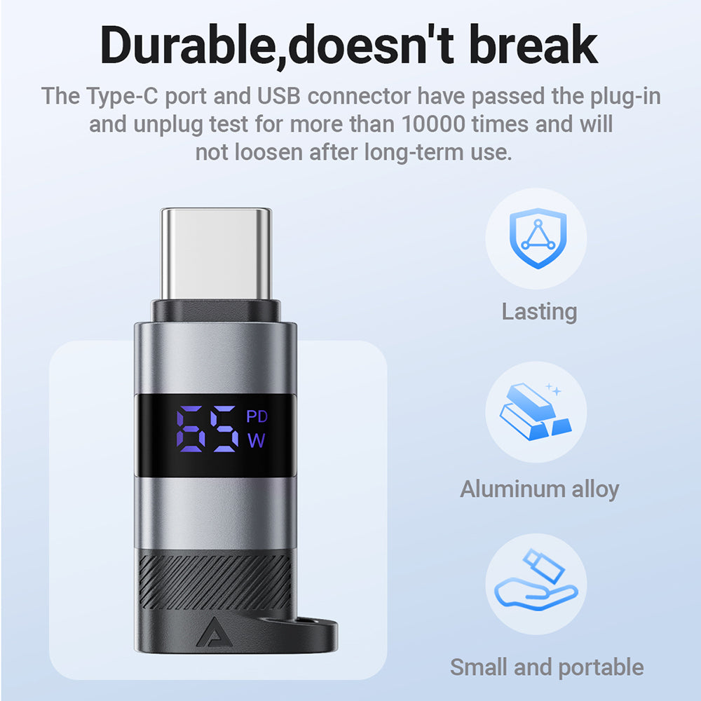 ACEFAST J9 USB-C to USB-C Adapter -Metallic Gray